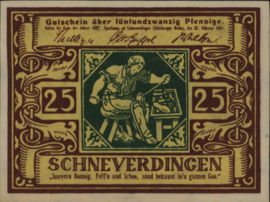 Germany - Emergency issues - Schneverdingen Grab.: 1193 25 Pfennig 1921