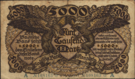Germany - Weimar - Baden P.S909 5,000 Mark 1922