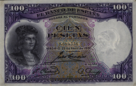 Spanje  P83 100 Pesetas 1931