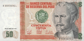 Peru P131.b 50 Intis 1987