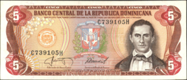 Dominicaanse Republiek P118/B648 5 Pesos Oro 1987