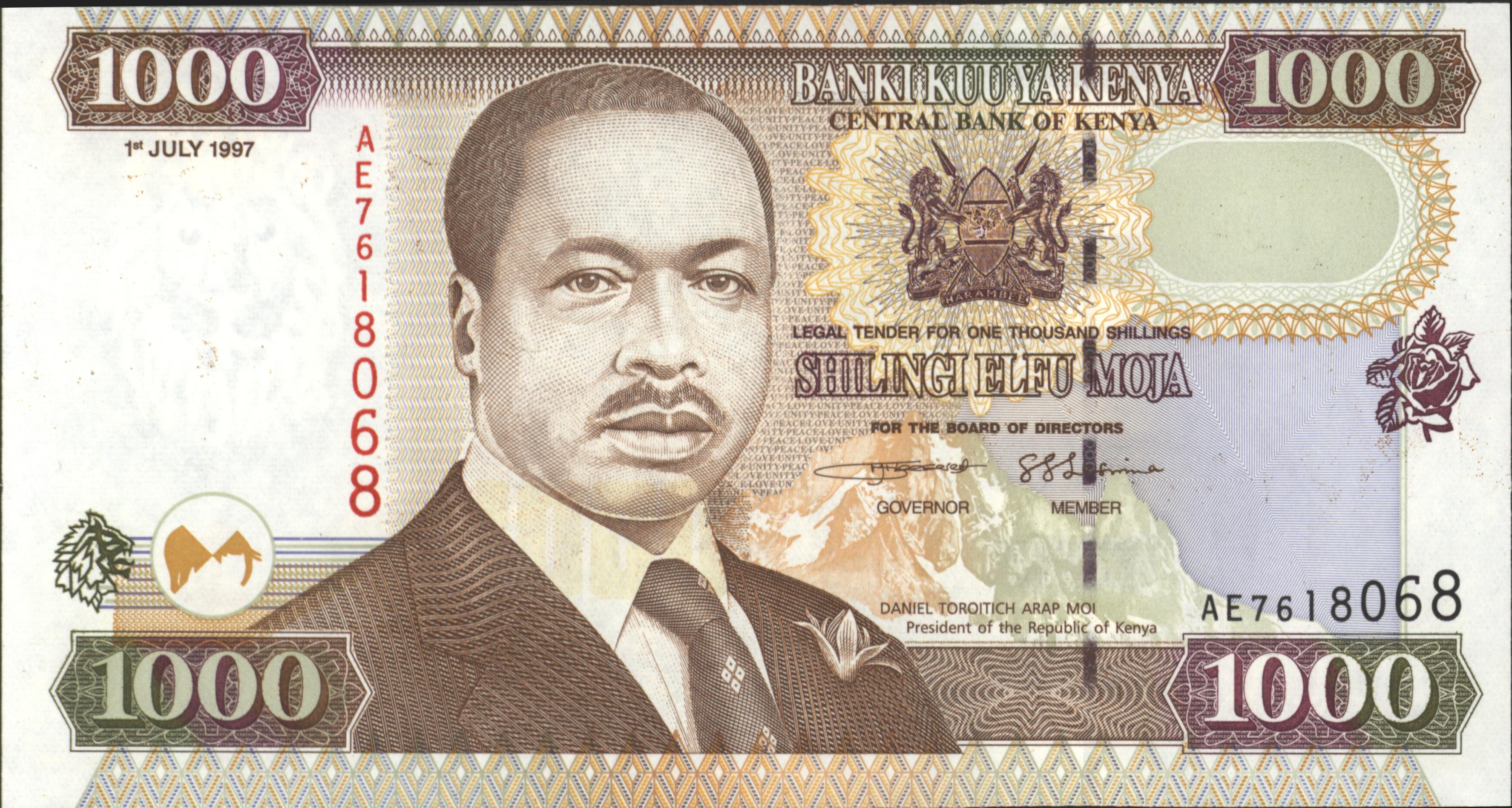 Kenya  P40 1,000 Shillings 1997