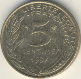 Frankrijk #KM933 5 Centimes 1966-2000
