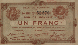Frankrijk - Noodgeld - Fourmies JPV-59.1103 1 Franc 1915