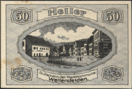 Oostenrijk - Noodgeld - Weitersfelden KK. 1165 50 Heller 1920