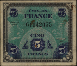 Frankrijk P115 5 Francs 1944