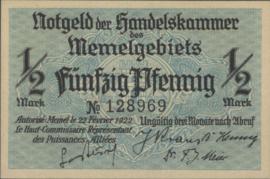 Memelgebied   P1.b 1/2 Mark 1922