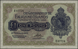 Falkland Islands  P8 1 Pound 1974