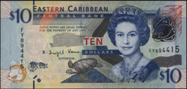 Oost Caribische staten  P52 10 Dollars 2012-15 (No date)