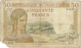 Frankrijk  P81 50 Francs 1934-37