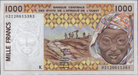 West African States/Senegal P711K.l 1,000 Francs 2002