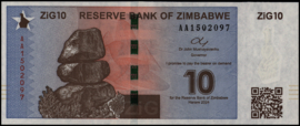 Zimbabwe P110 10 Dollars 2024
