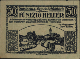 Oostenrijk - Noodgeld - Wartberg an der Krems KK.:1141 50 Heller 1920