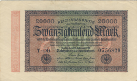 Germany P085 20.000 Mark 1923-02-20 Ros.084e Wmk: G/D stars