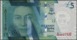 Gibraltar  P46 5 Pounds 2020