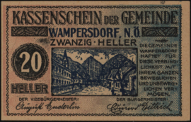 Oostenrijk - Noodgeld - Wampersdorf KK1138 20 Heller 1920