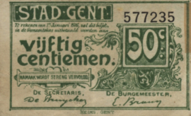 België - Noodgeld - Gent  50 Centiemen 1916