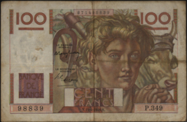 France P128 100 Francs 1949