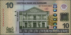 Surinam Dollars PLSD2.2.d 10 Dollars 2019