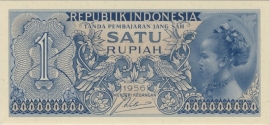 Indonesië P74 1 Rupiah 1956