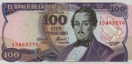 Colombia P418.a 100 Pesos Oro 1977