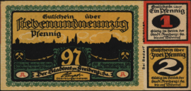 Duitsland - Noodgeld - Freiberg Grab. 379.1 1 Mark 1921