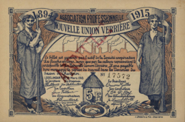 België - Noodgeld - Verrière  5 Francs 1915