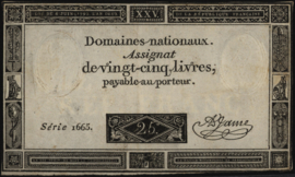 France  PA71 25 Livres 1793