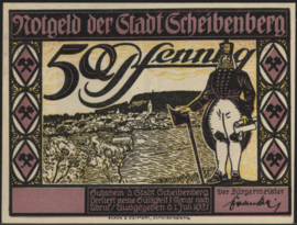 Duitsland - Noodgeld -  Scheibenberg Grab. 1175.1 50 Pfennig 1921