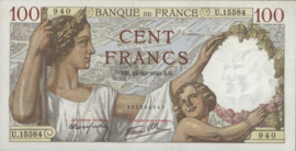 Frankrijk  P94 100 Francs 1940