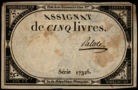France - Domaines Nationaux  PA76.083/100.Palale 5 Livres 1793