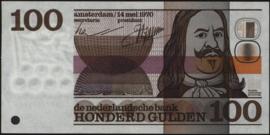 Netherlands PL103 100 Gulden 1970