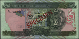 Solomon islands  P25 2 Dollars 2006 (No date) SPECIMEN