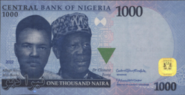 Nigeria  P49.a.R 1.000 Naira 2022 REPLACEMENT