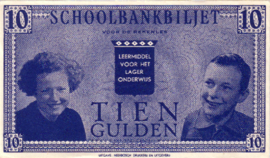 School-, test- and other money 10 Gulden ±1953