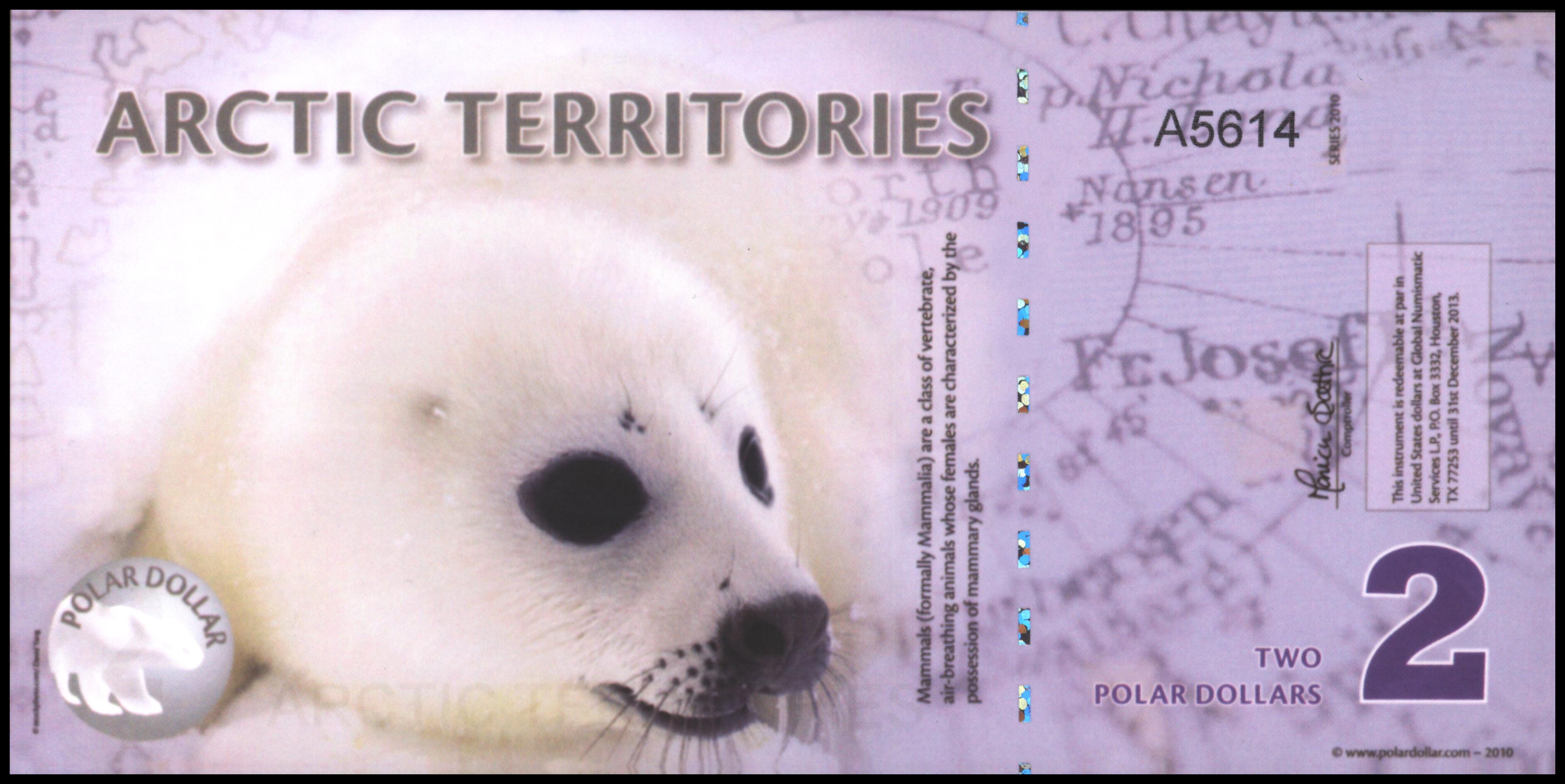 Arctic territories   FANT-ARC2 2 Dollars 2010
