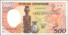 Centraal Afrikaanse Republiek  P14/B110 500 Francs 1987