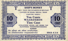 Koninklijke Rotterdamsche Lloyd: Geen scheepsnaam PL1610.2.a1 10 Cent 1947 (ND)