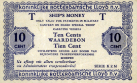 Koninklijke Rotterdamsche Lloyd: Geen scheepsnaam PL1610 10 Cent 1947 (ND)