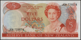 Nieuw Zeeland P171.b 5 Dollars 1985