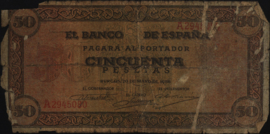 Spanje P112 50 Pesetas 1938