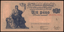 Argentinië P257 1 Peso 1947
