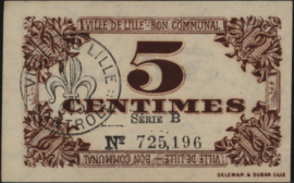 France - Emergency - Lille JPV-59.1630 5 Centimes 1917