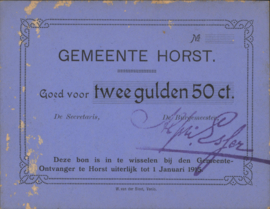 Netherlands, City Horst, WW-I PL595.u 2½ Gulden 1915