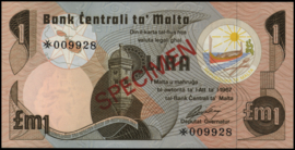 Malta  P34.PCS1 1 Lira 1967 SPECIMEN