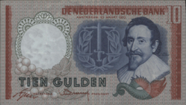 Netherlands  PL45.b2 ROOD 10 Gulden 1953