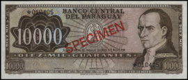 Paraguay PCS1.a 10.000 Guaranies 1979 SPECIMEN