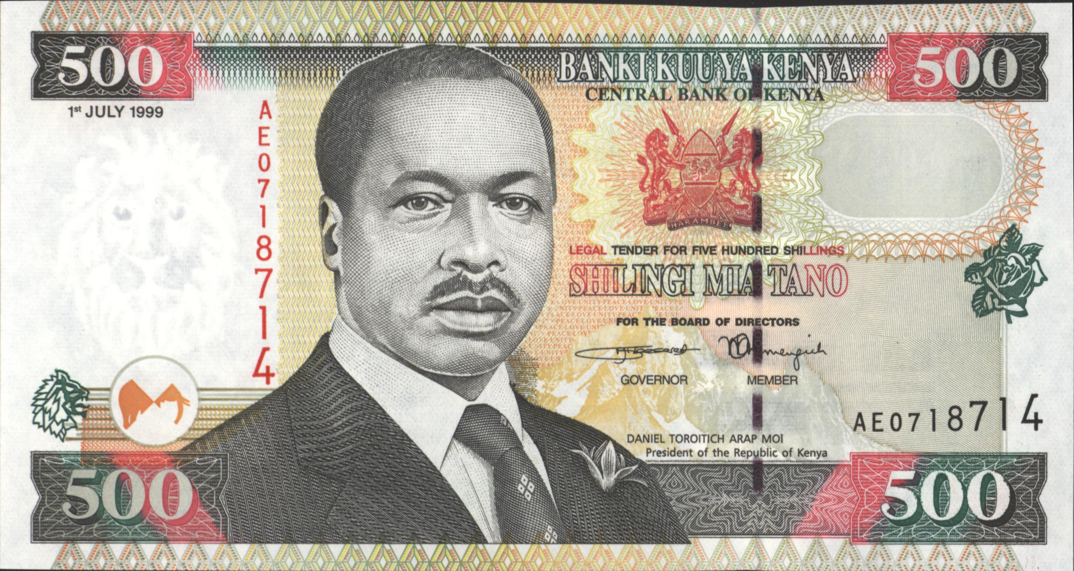 Kenya  P39 500 Shillings 1999