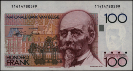 Belgium P142.a 100 Francs 1982-1994 (No date)