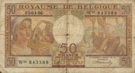 België P133.b 50 Francs 1948-56